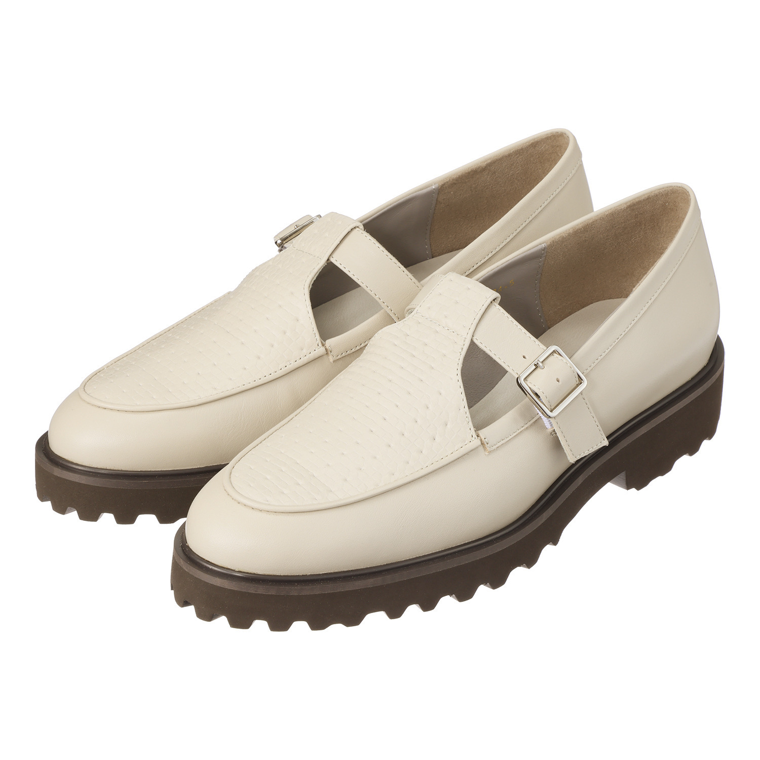 卑弥呼 ＜日本製＞ 牛革 Ｔストラップローファー