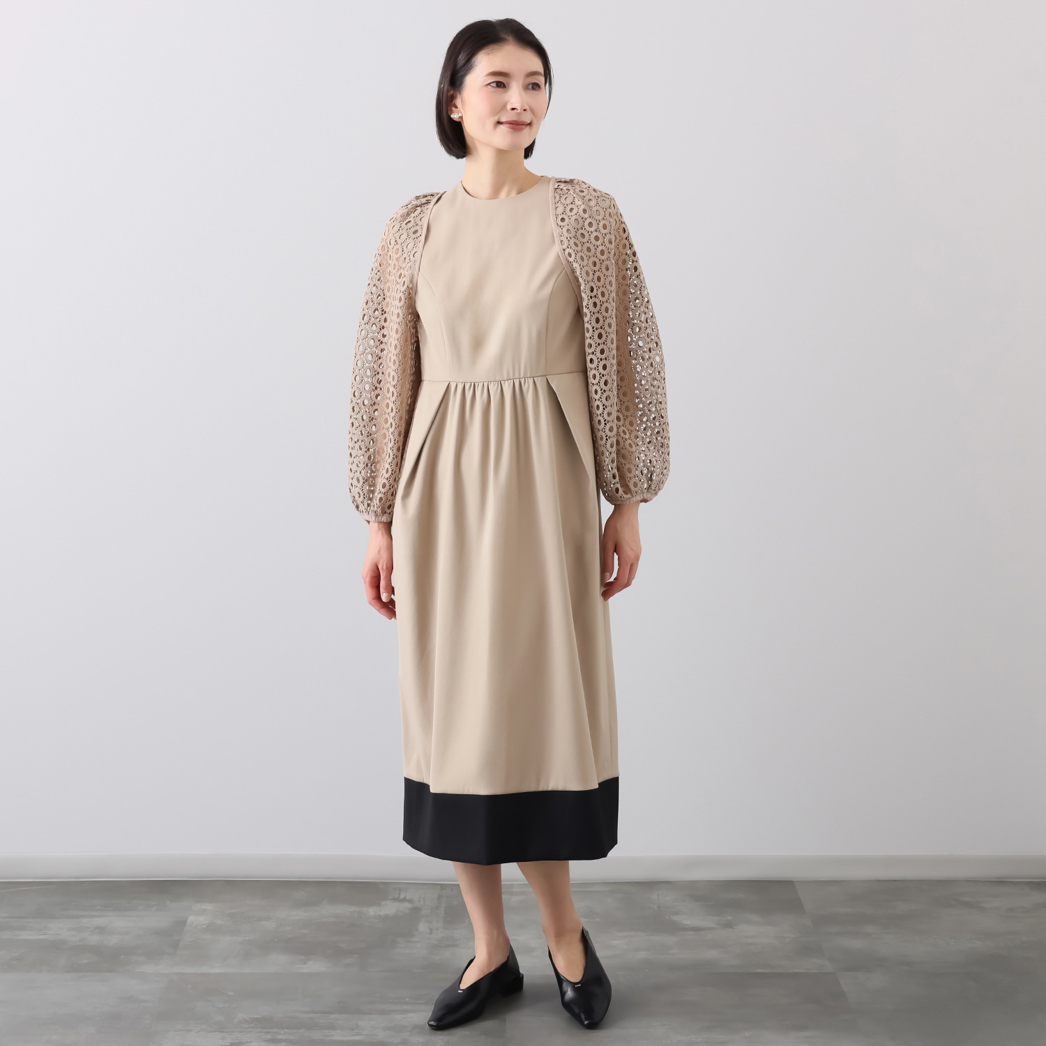 ボンボン・エ・ショコラ ボリュームスリーブ レースボレロ