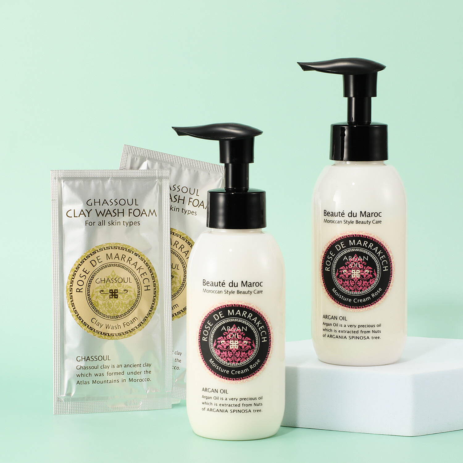 ローズ・ド・マラケシュ アルガンオイルと バラ水で作った 美容クリーム モイスチャークリーム ローズ ２本特別セット 