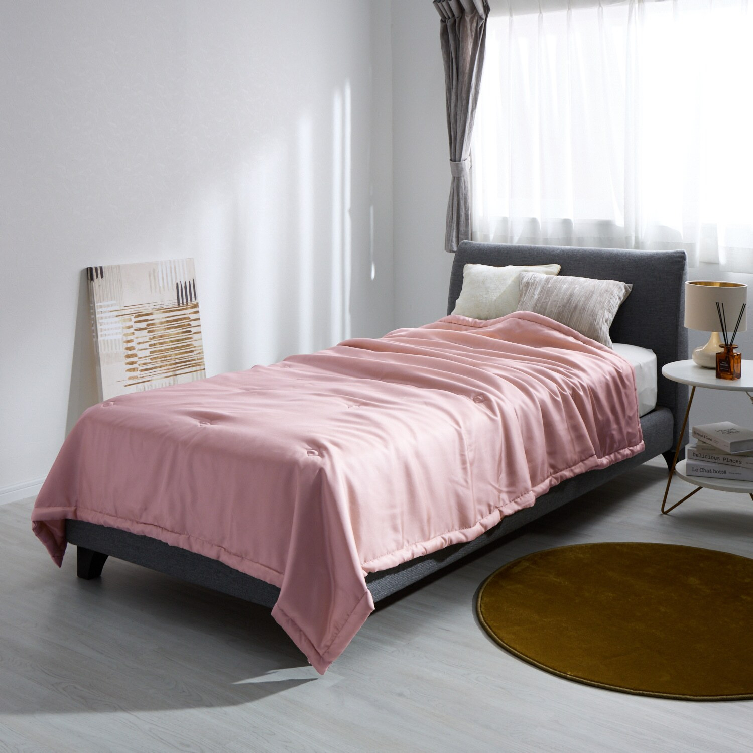 ｎｉｓｈｉｋａｗａ　西川 生地も中わたも シルク１００％！ 日本製 オールシルク 洗える真綿肌掛けふとん ＜シングル＞