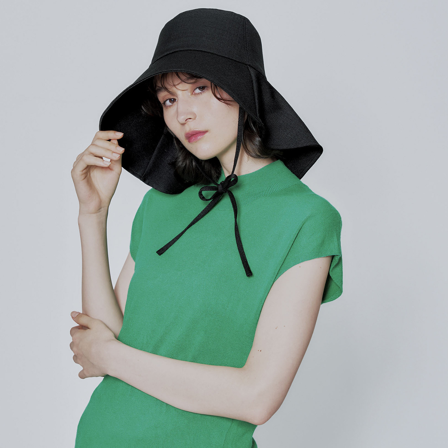 ＵＶカット９９％！ 首までガード ワイドトレーンハット