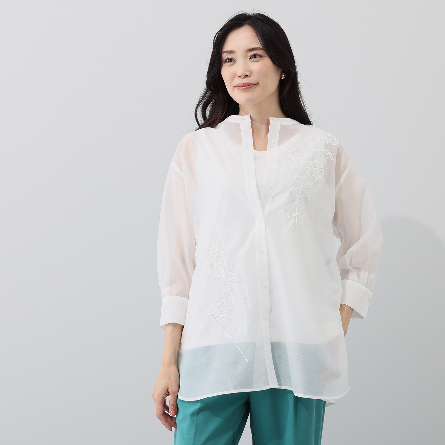 フィル・クロレ ボイル コード刺しゅう チュニックシャツ