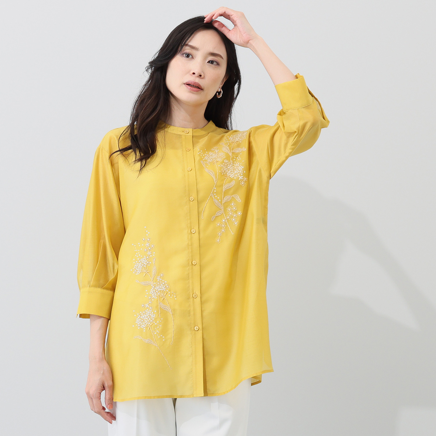 フィル・クロレ ボイル コード刺しゅう チュニックシャツ