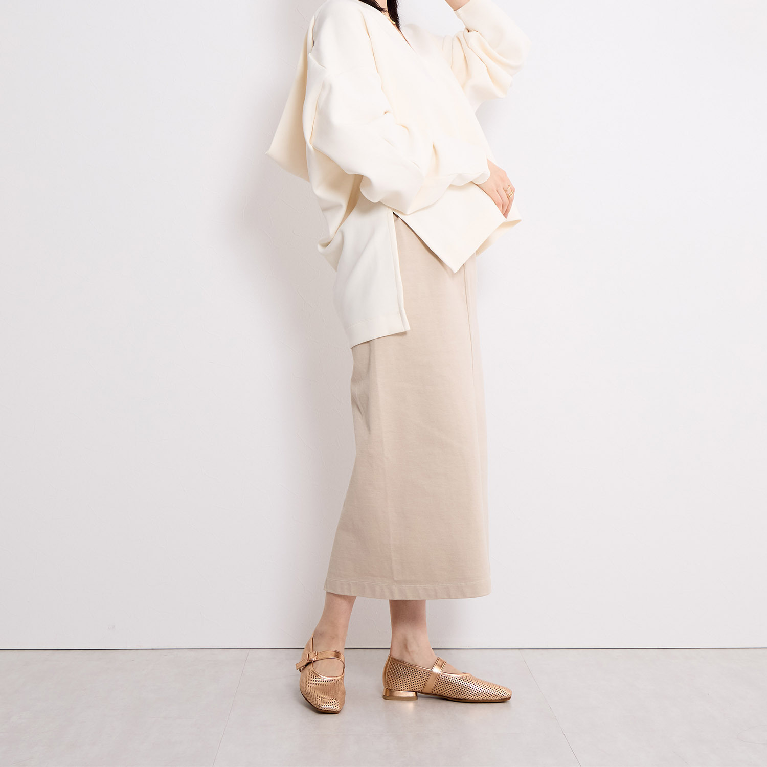 卑弥呼 ＜日本製＞ 牛革パンチング メリージェーンパンプス