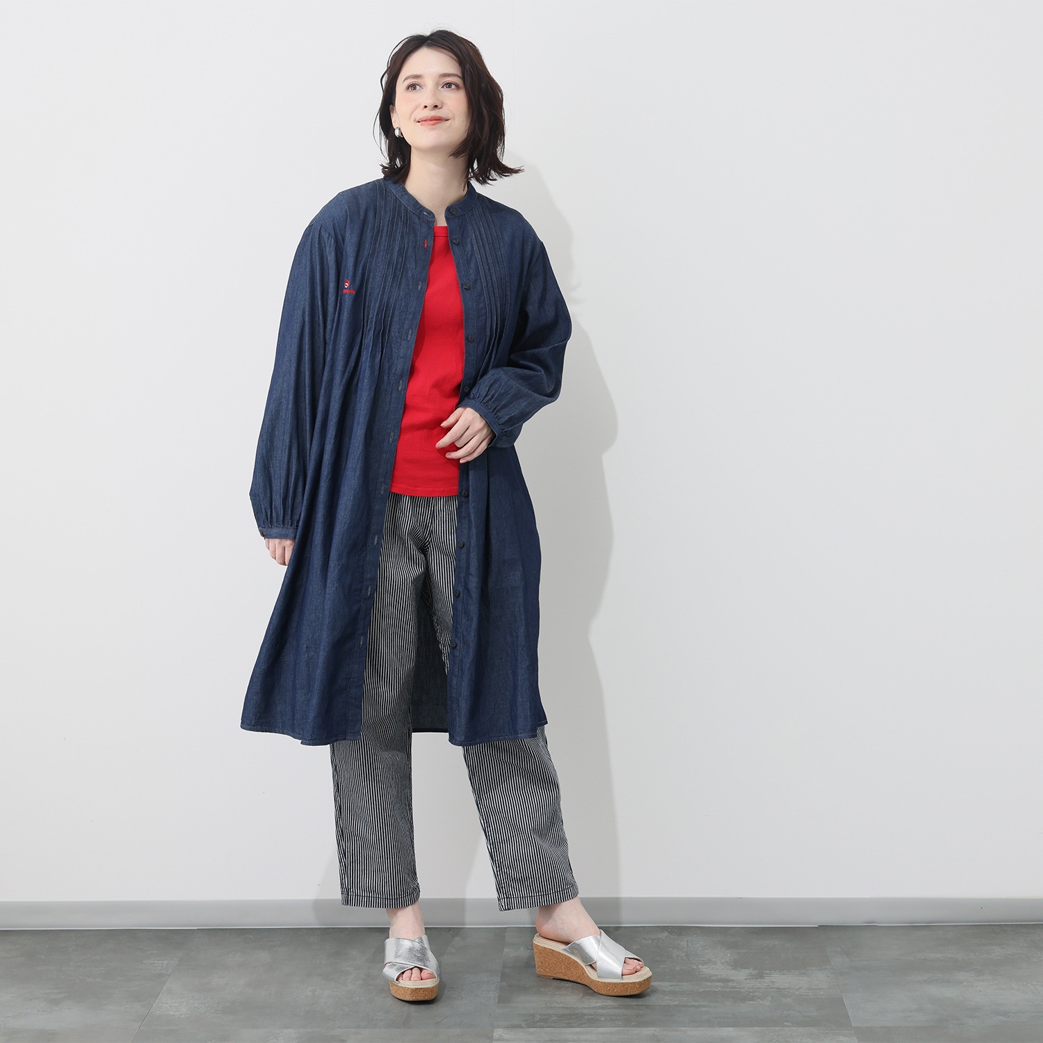 ベティスミス ライトデニム シャツワンピース