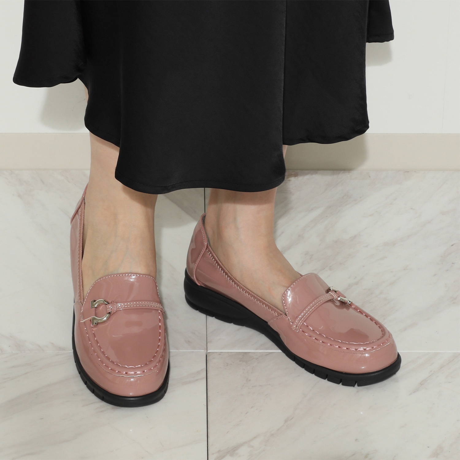 ブランコワール 晴雨兼用 防水・はっ水 超軽量ローファーパンプス