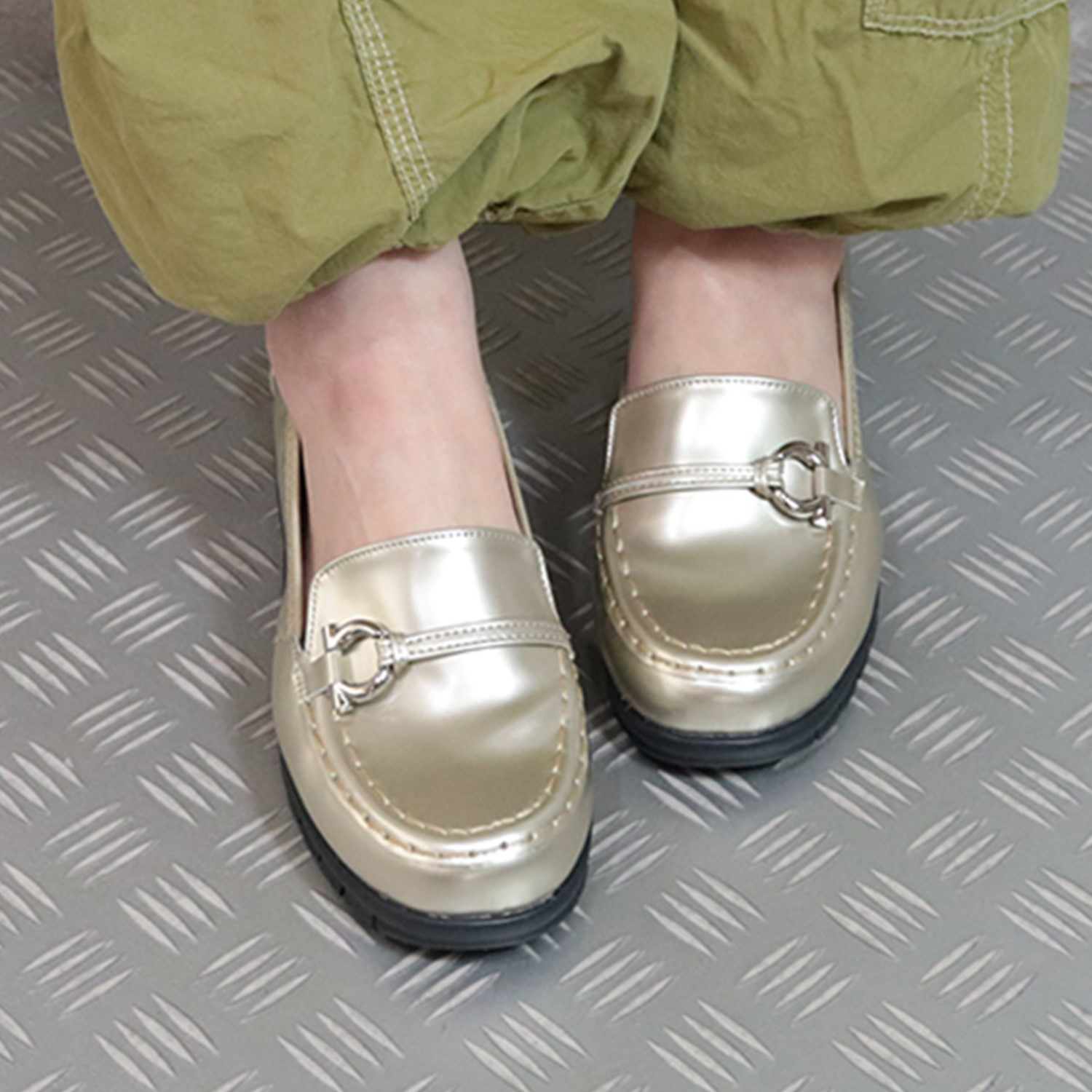 ブランコワール 晴雨兼用 防水・はっ水 超軽量ローファーパンプス