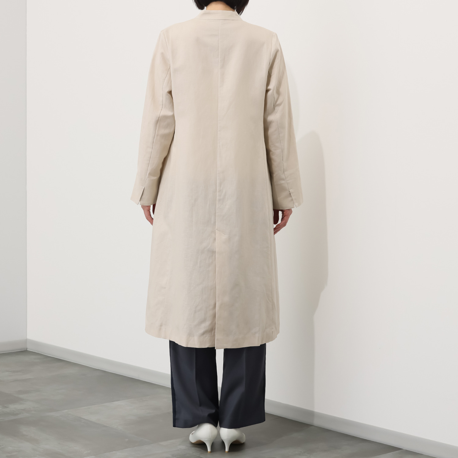 アンドスピカ リネンブレンド ジャケットコート