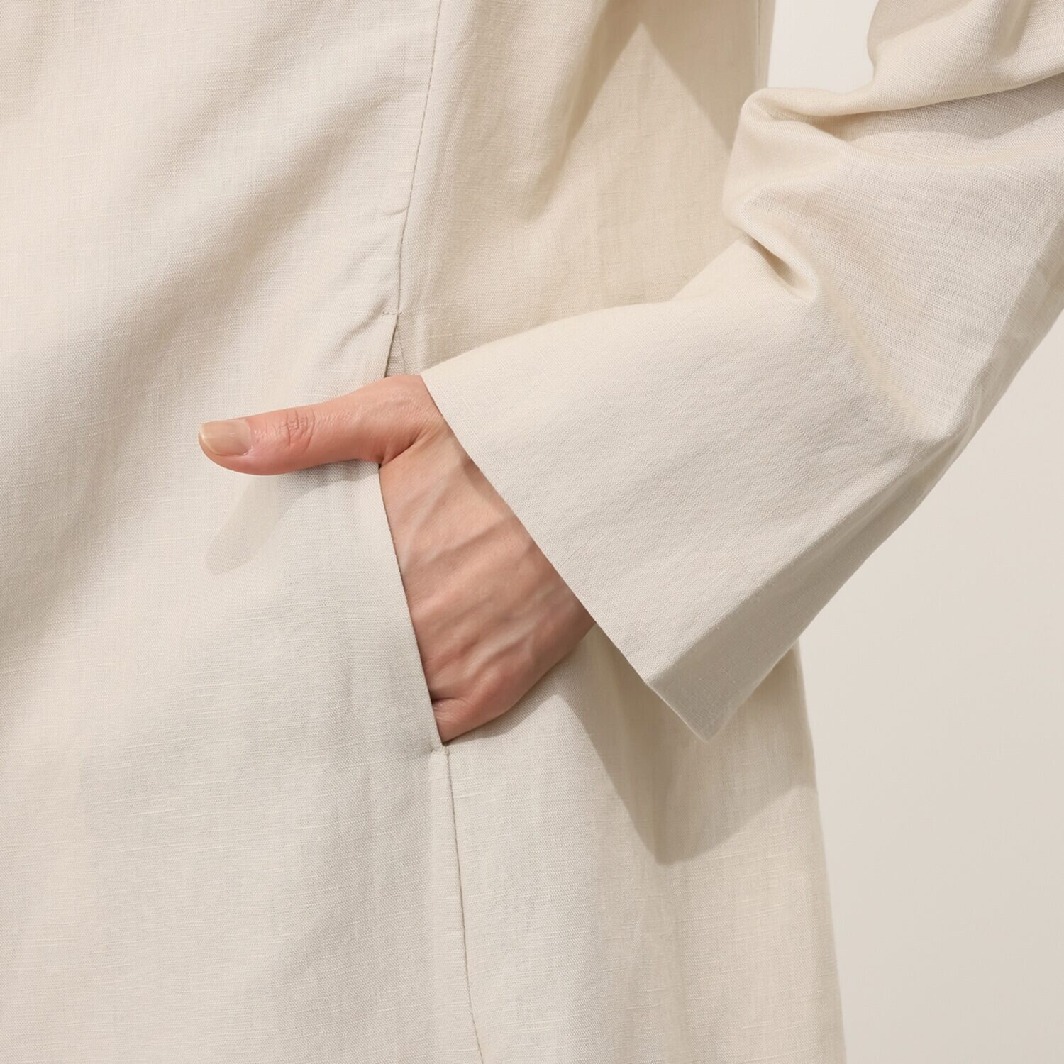 アンドスピカ リネンブレンド ジャケットコート