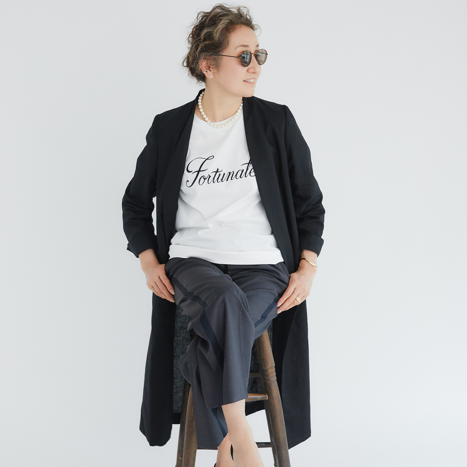 アンドスピカ リネンブレンド ジャケットコート