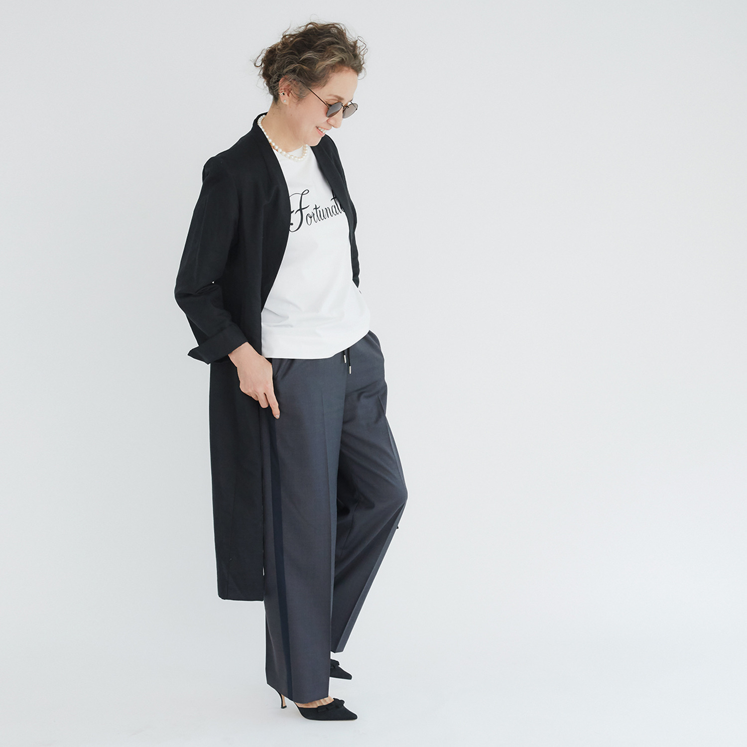 アンドスピカ リネンブレンド ジャケットコート