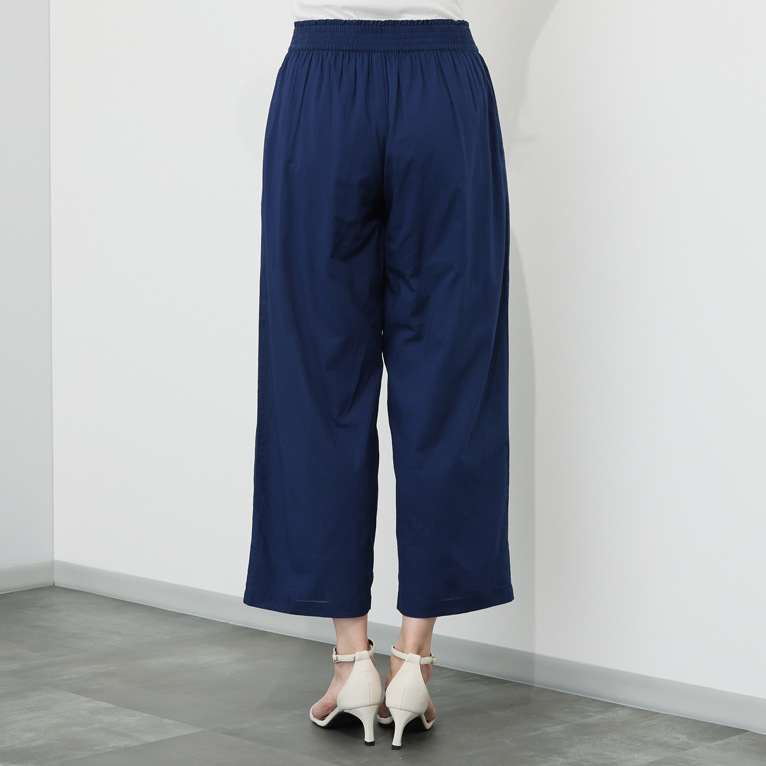 シルカシア インドの伝統工芸 チカン刺しゅう ワイドパンツ