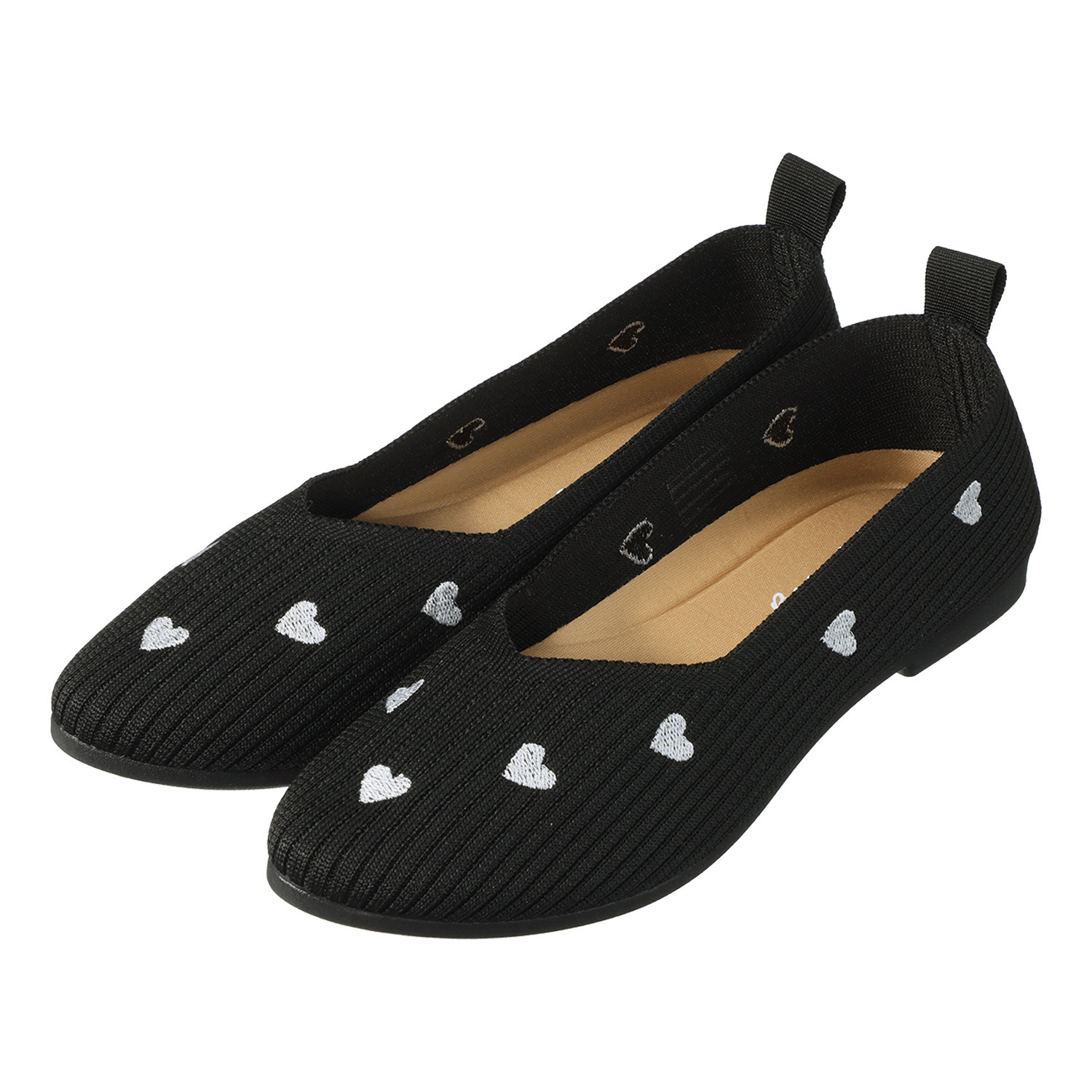 ブーケ ポインテッドトゥ ニットパンプス