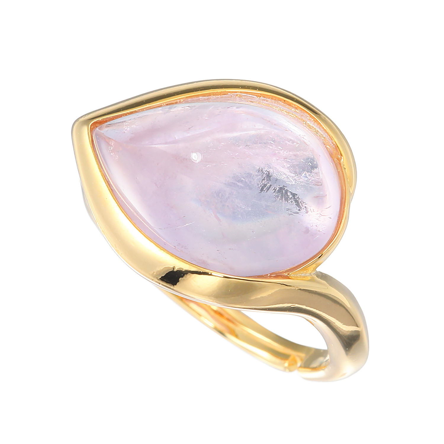 インプレスミー ジェムストーン ペアシェイプ ピークカットリング 