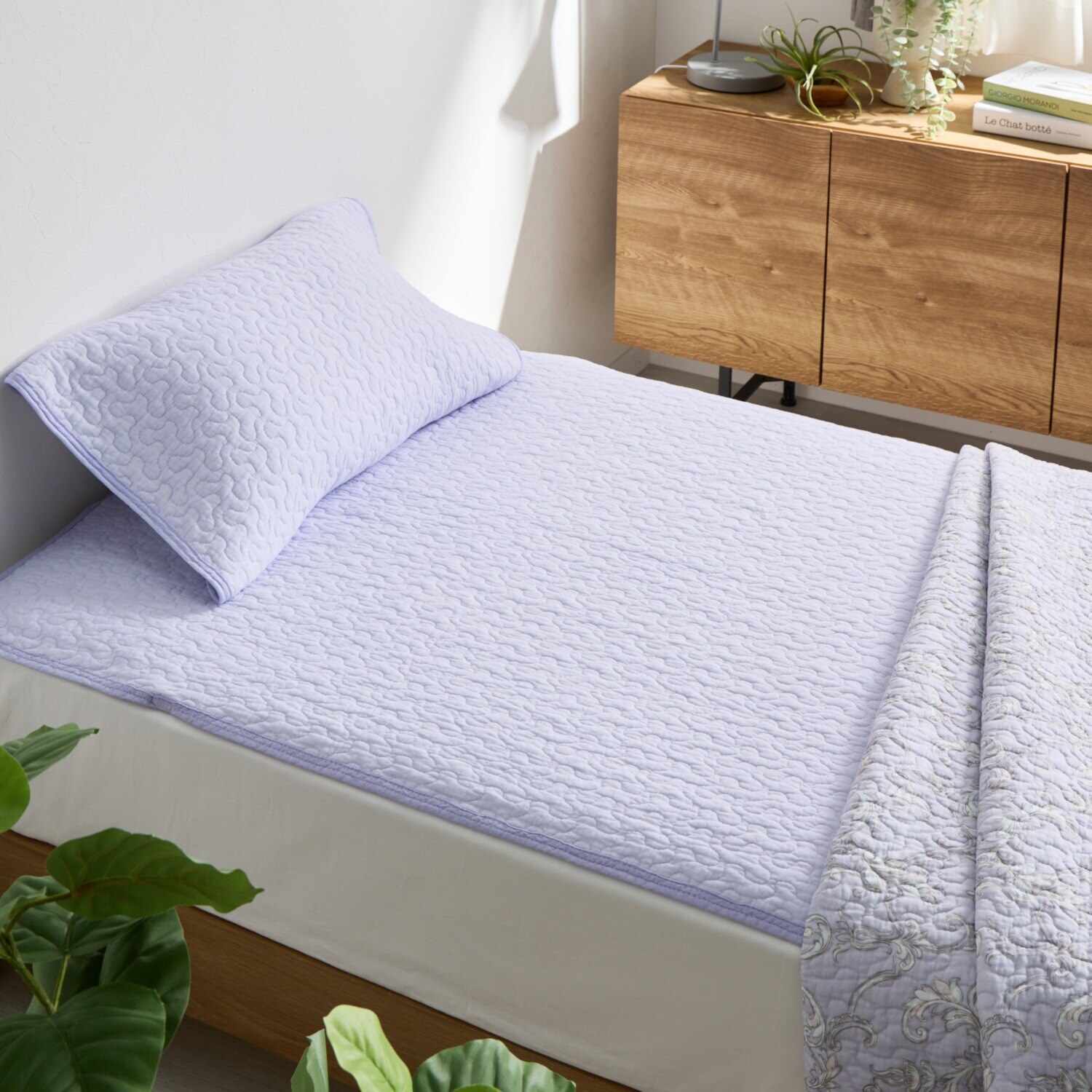 ｎｉｓｈｉｋａｗａ　西川 オールコットン 抗菌　リバーシブル やわらか水洗い敷きパッド ＜セミダブル＞