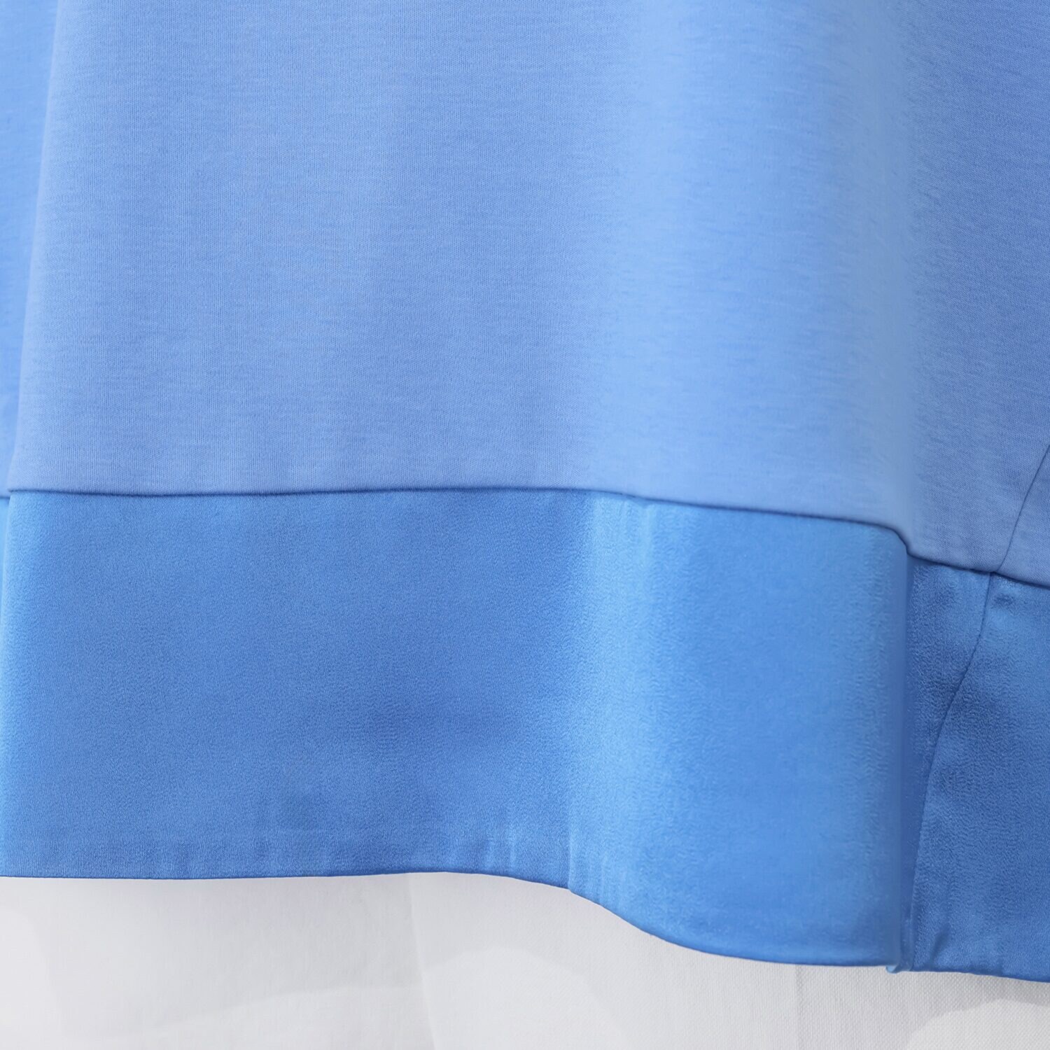 元町ゼラール コットン１００％ スムースジャージー サテンアクセント 半袖プルオーバー