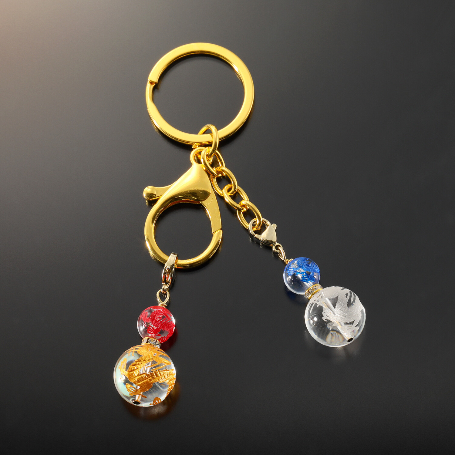 マイクローバー 水晶 四色龍チャーム 〜開運〜