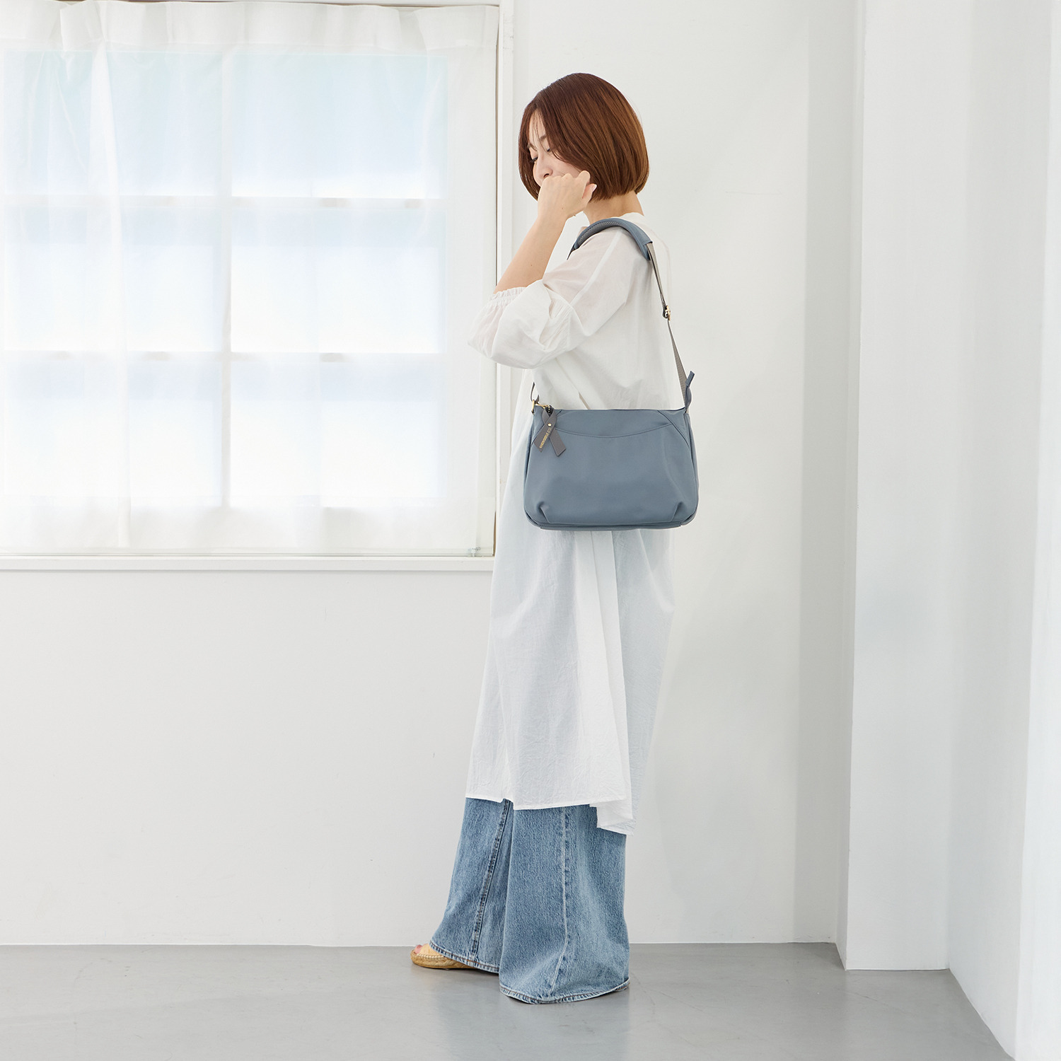 マドモワゼル　ザザ はっ水・防汚ナイロン スマートアクセス！ 軽量ショルダーバッグ