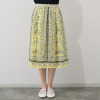 シルクロードクラブ カトマンドゥ柄 右脇ポケット付 ４枚接ぎギャザースカート