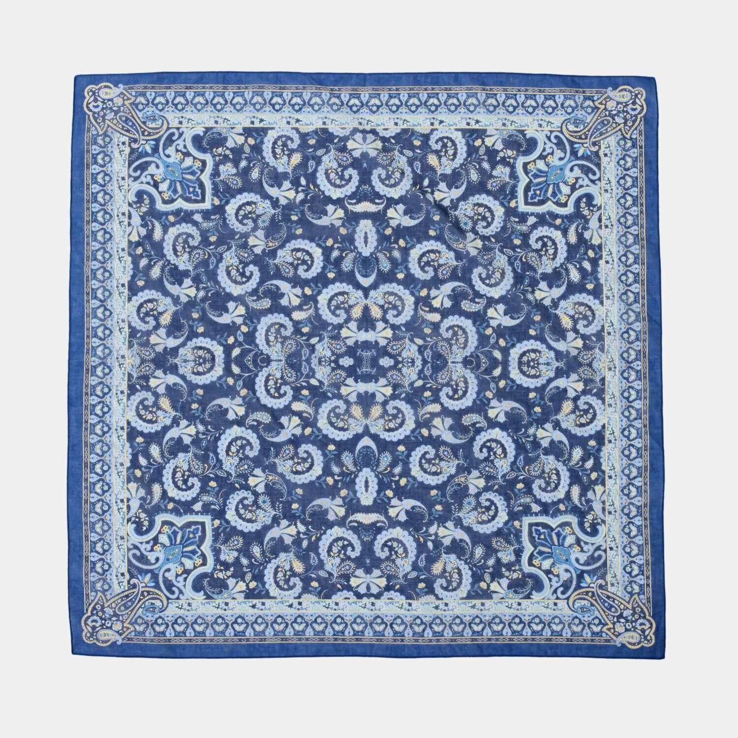 シルクロードクラブ フラワーフェザー柄 スカーフ