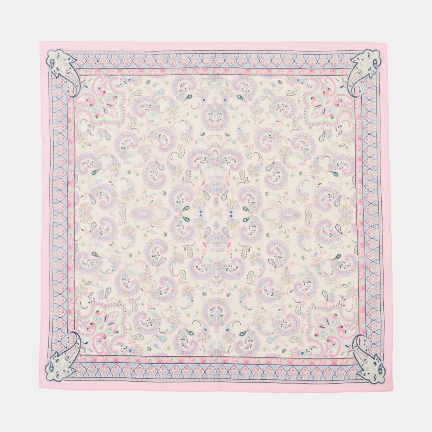 シルクロードクラブ フラワーフェザー柄 スカーフ