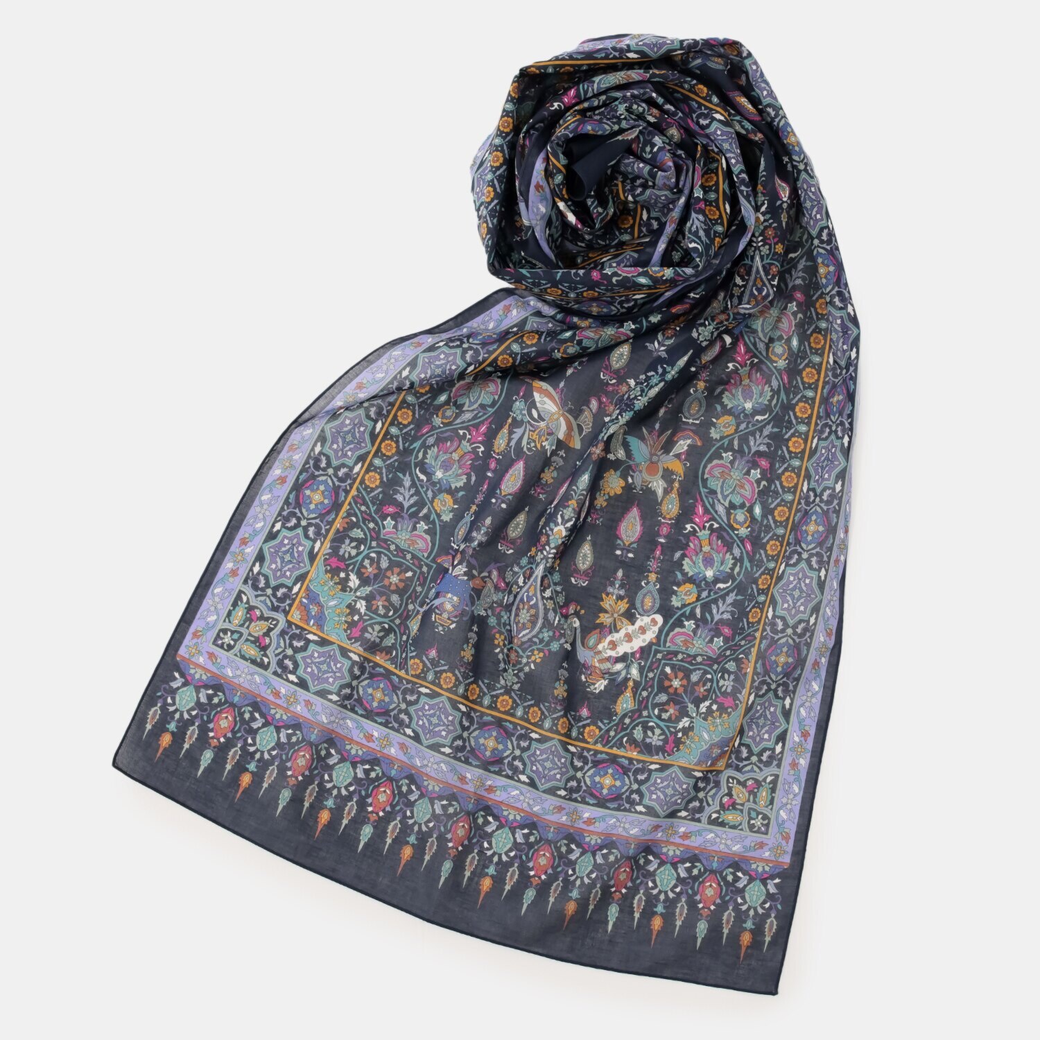 シルクロードクラブ カトマンドゥ柄 ロングスカーフ