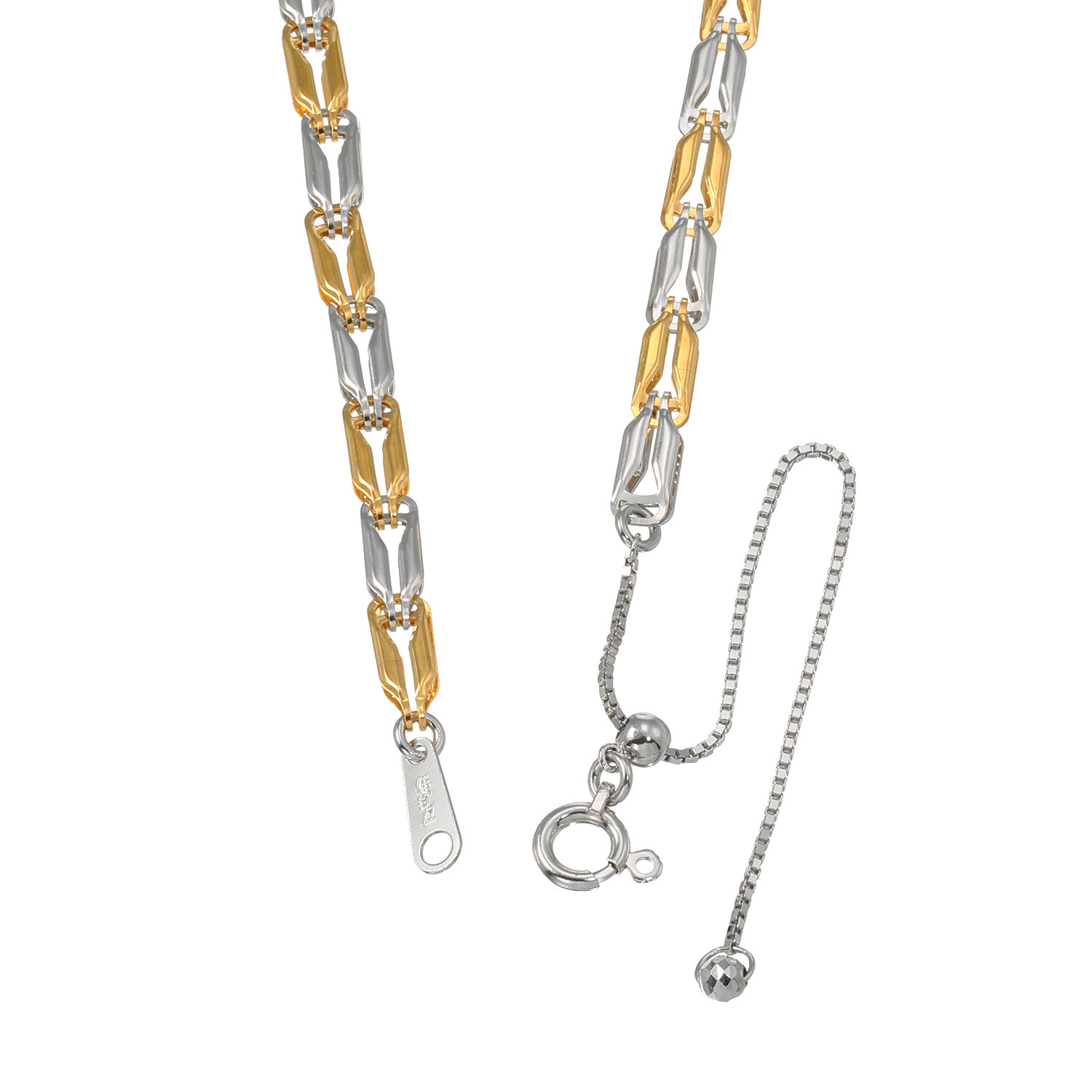 ラ・ピュア　バイ チェーンクリエイト ９ｇＵＰ 純金＆純プラチナ製 リバーシブル グラデーションネックレス