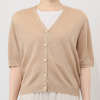 バイブリジット グリッターリネン混 ハーフスリーブ ニットカーディガン