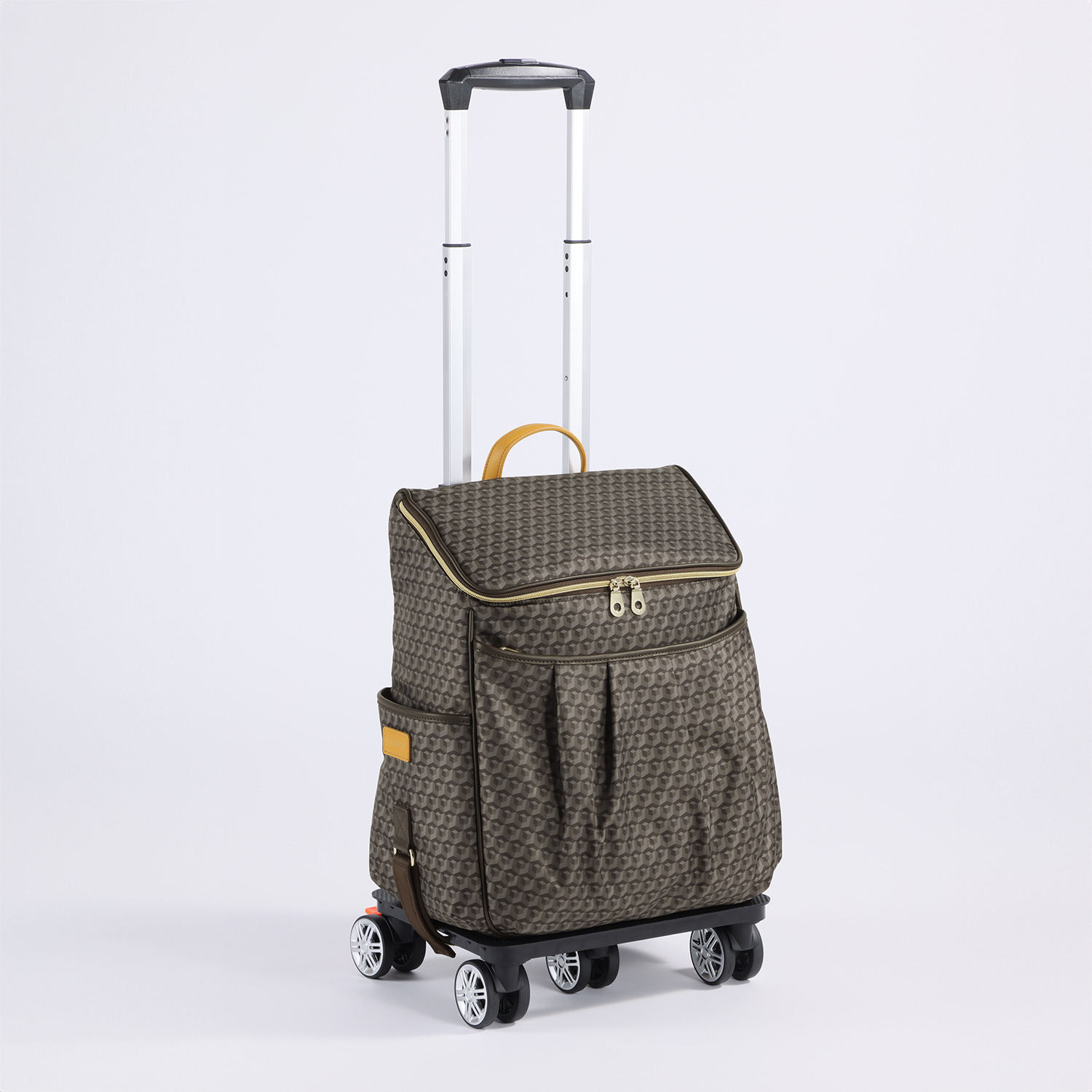 ＥＬＬＥ　ＳＰＯＲＴ はっ水 キューブ柄 取り外し可能 ２ウェイキャリーケース