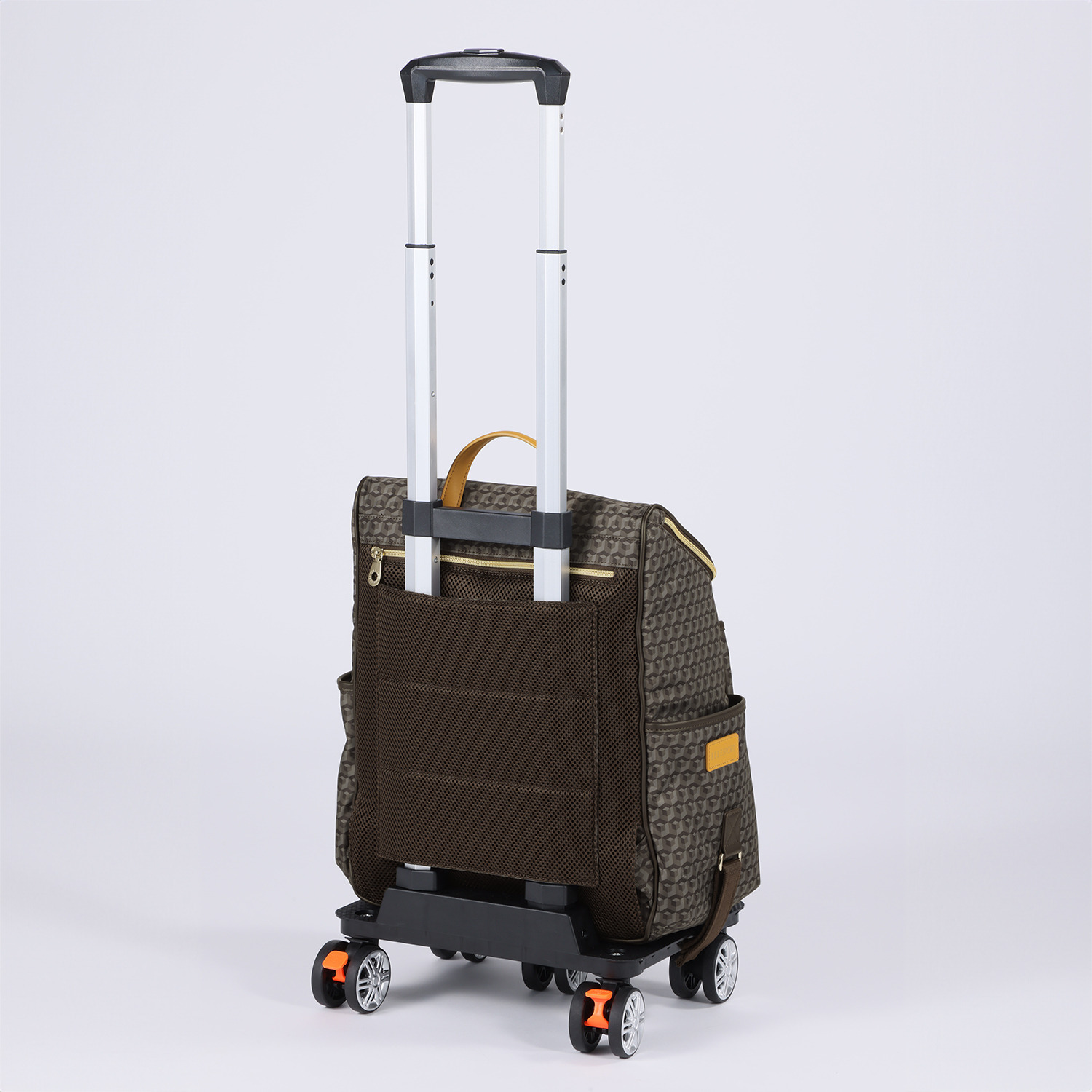 ＥＬＬＥ　ＳＰＯＲＴ はっ水 キューブ柄 取り外し可能 ２ウェイキャリーケース