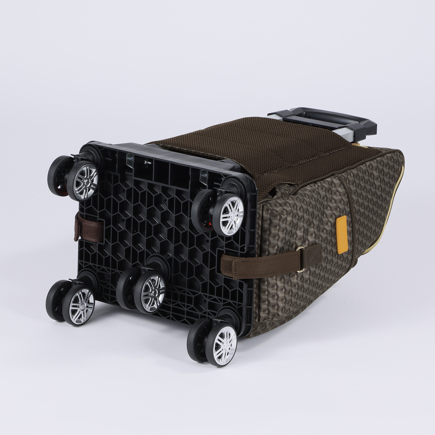 ＥＬＬＥ　ＳＰＯＲＴ はっ水 キューブ柄 取り外し可能 ２ウェイキャリーケース