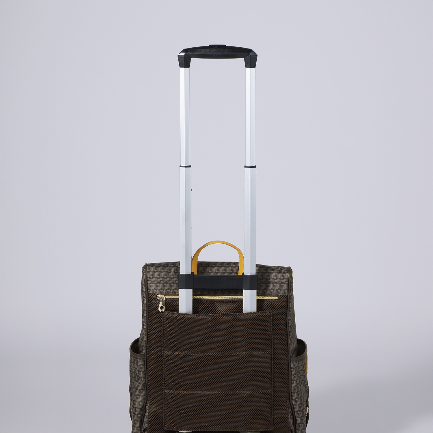 ＥＬＬＥ　ＳＰＯＲＴ はっ水 キューブ柄 取り外し可能 ２ウェイキャリーケース