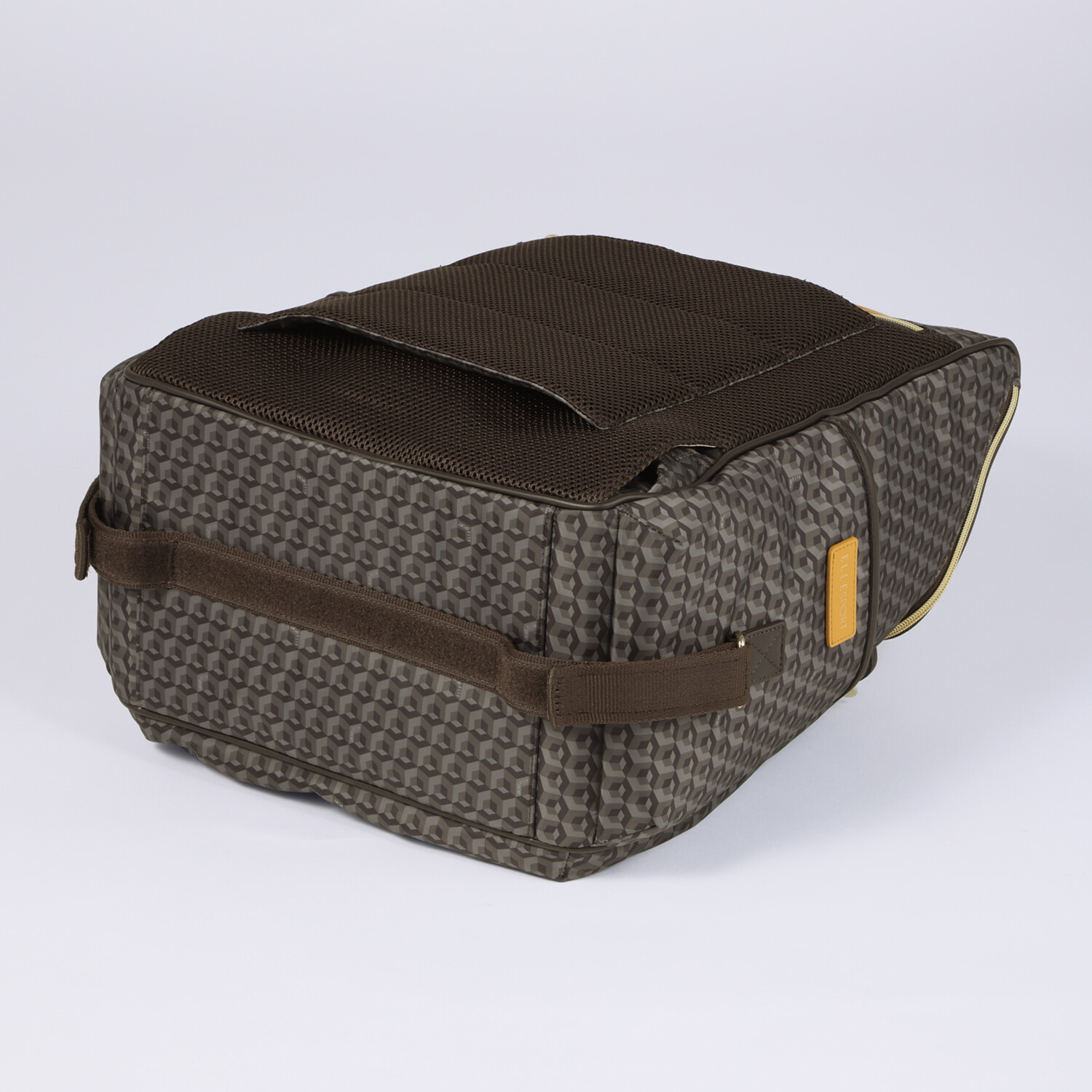 ＥＬＬＥ　ＳＰＯＲＴ はっ水 キューブ柄 取り外し可能 ２ウェイキャリーケース