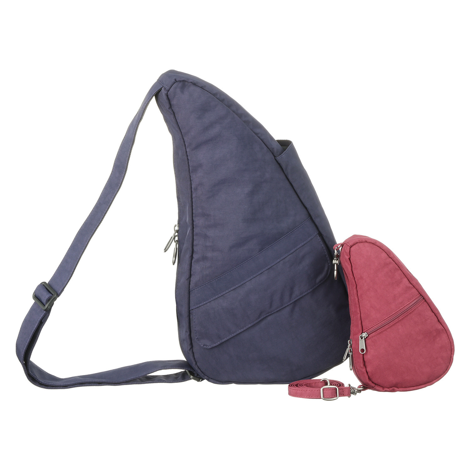 ヘルシーバックバッグ ポーチ付　はっ水 テクスチャードナイロン ボディーバッグ