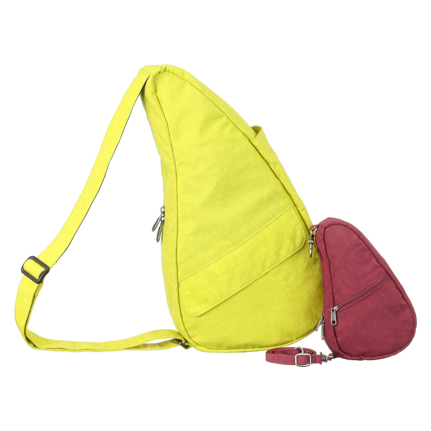 ヘルシーバックバッグ ポーチ付　はっ水 テクスチャードナイロン ボディーバッグ