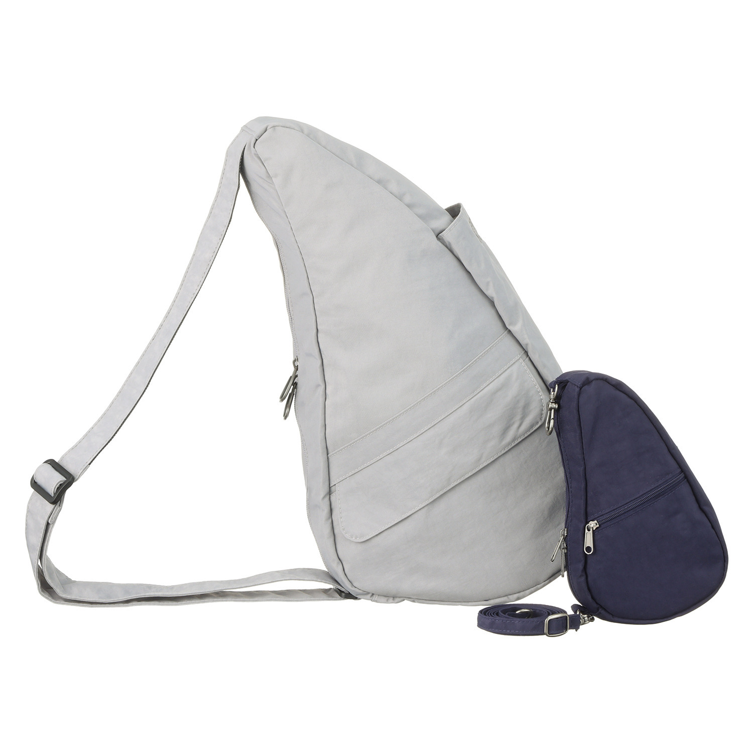 ヘルシーバックバッグ ポーチ付　はっ水 テクスチャードナイロン ボディーバッグ