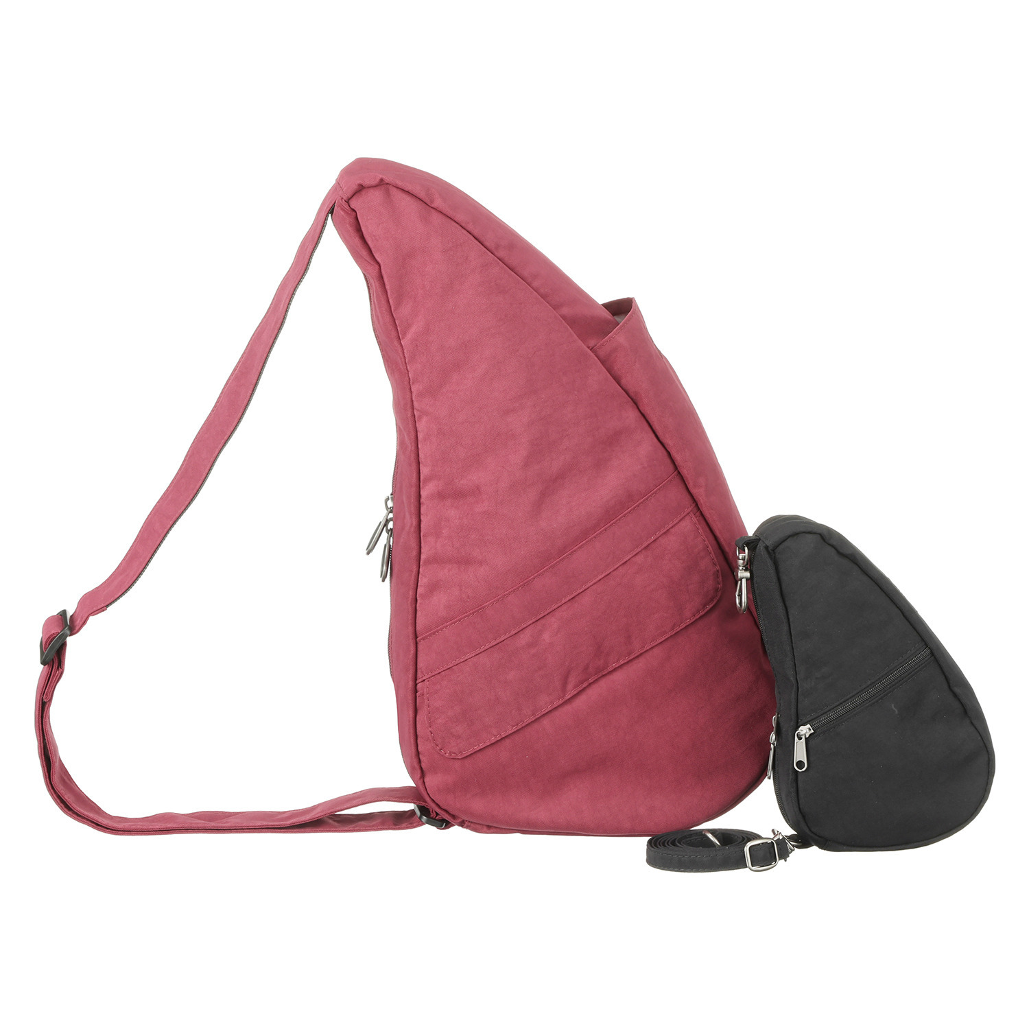 ヘルシーバックバッグ ポーチ付　はっ水 テクスチャードナイロン ボディーバッグ