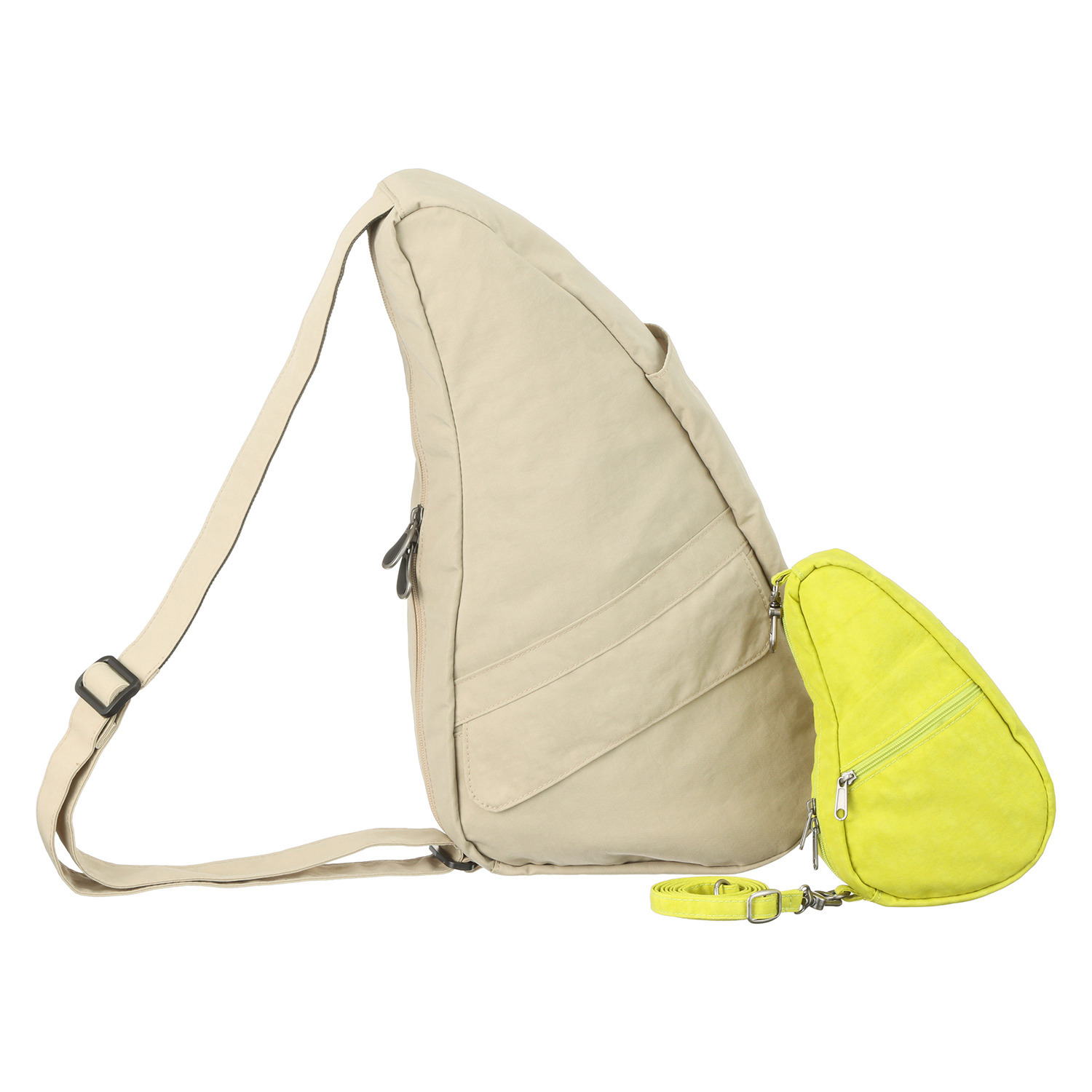 ヘルシーバックバッグ ポーチ付　はっ水 テクスチャードナイロン ボディーバッグ