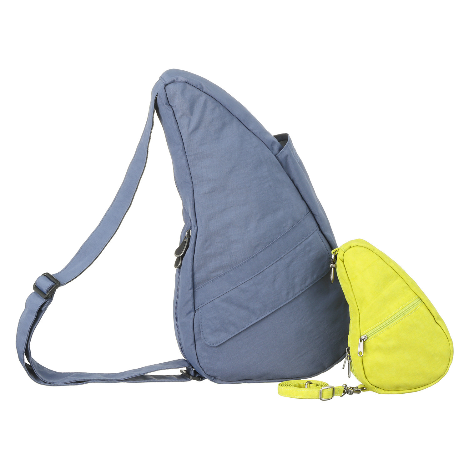 ヘルシーバックバッグ ポーチ付　はっ水 テクスチャードナイロン ボディーバッグ