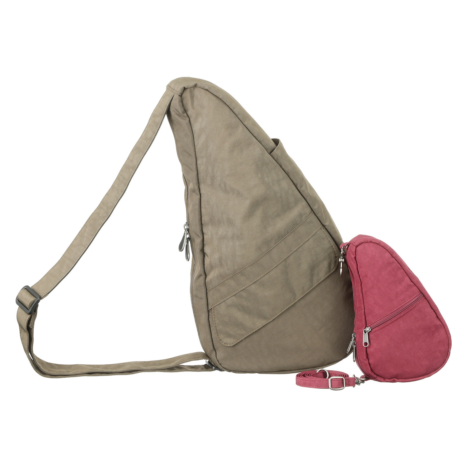 ヘルシーバックバッグ ポーチ付　はっ水 テクスチャードナイロン ボディーバッグ