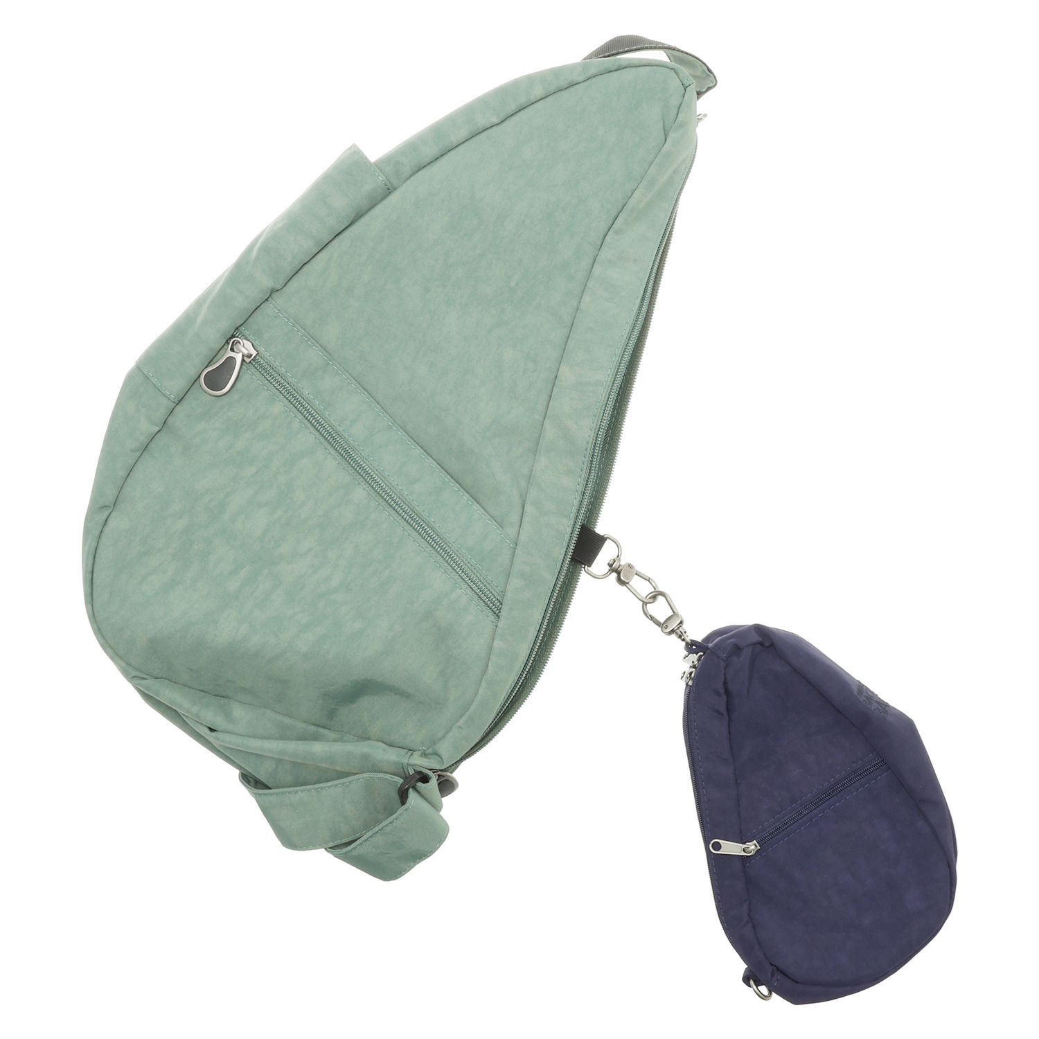 ヘルシーバックバッグ ポーチ付　はっ水 テクスチャードナイロン ボディーバッグ