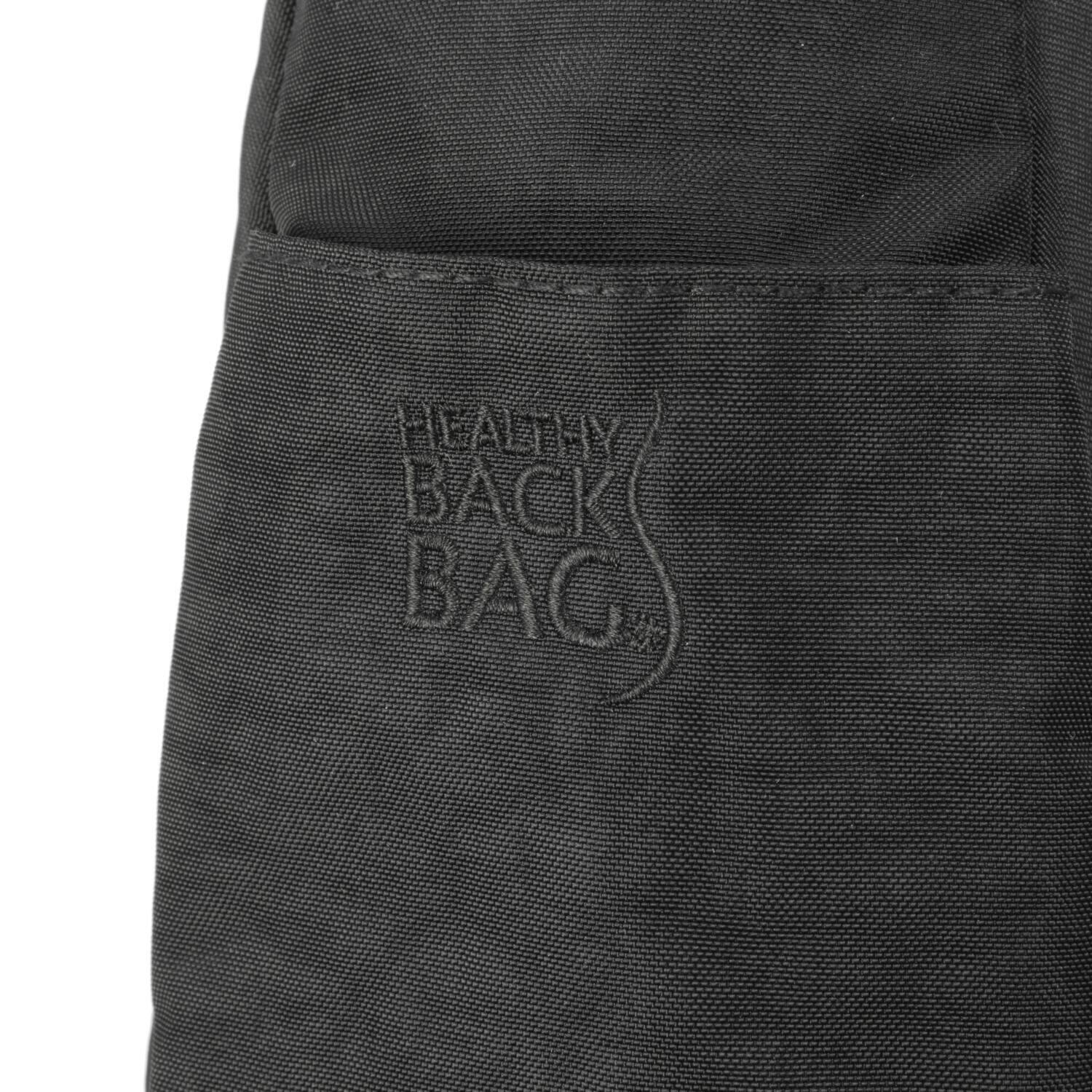 ヘルシーバックバッグ ポーチ付　はっ水 テクスチャードナイロン ボディーバッグ