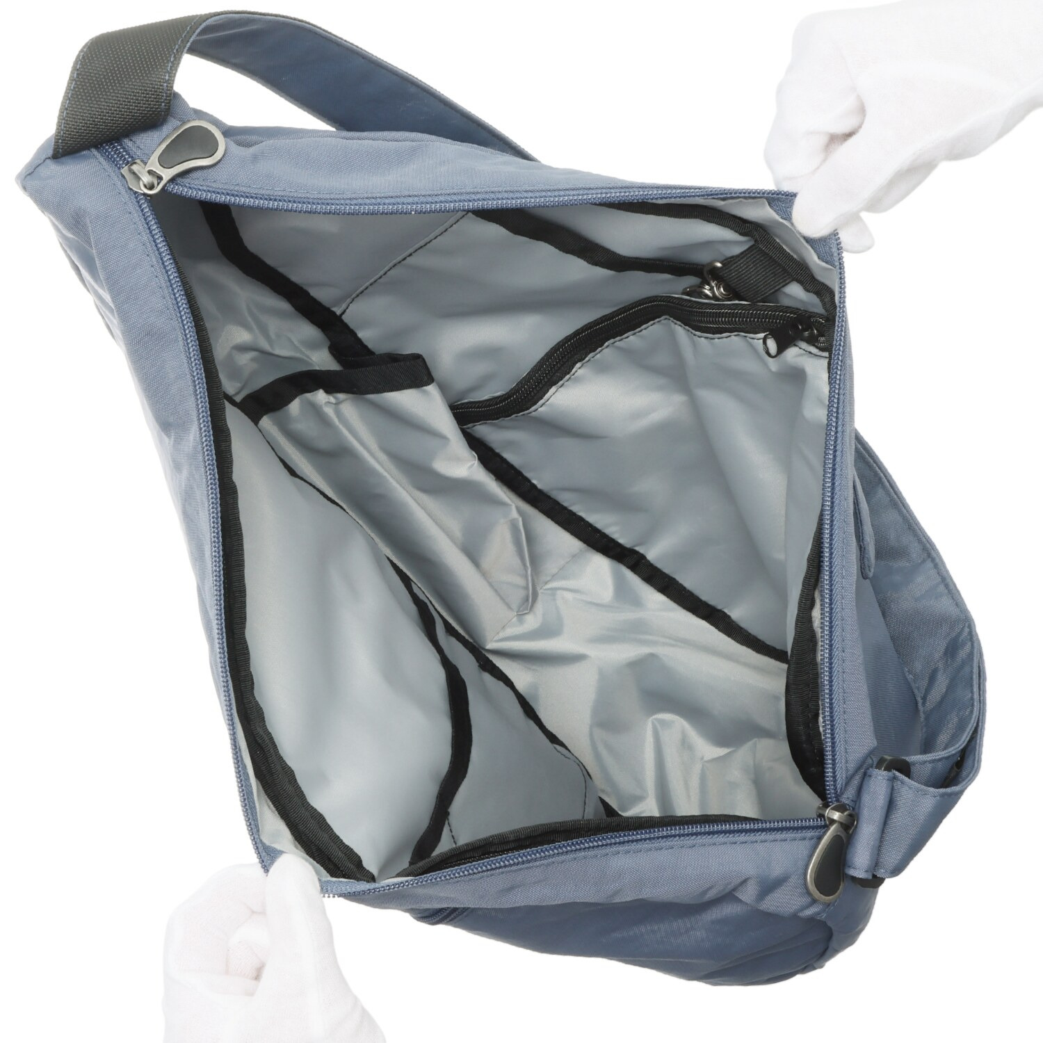 ヘルシーバックバッグ はっ水 テクスチャードナイロン 大きめボディーバッグ