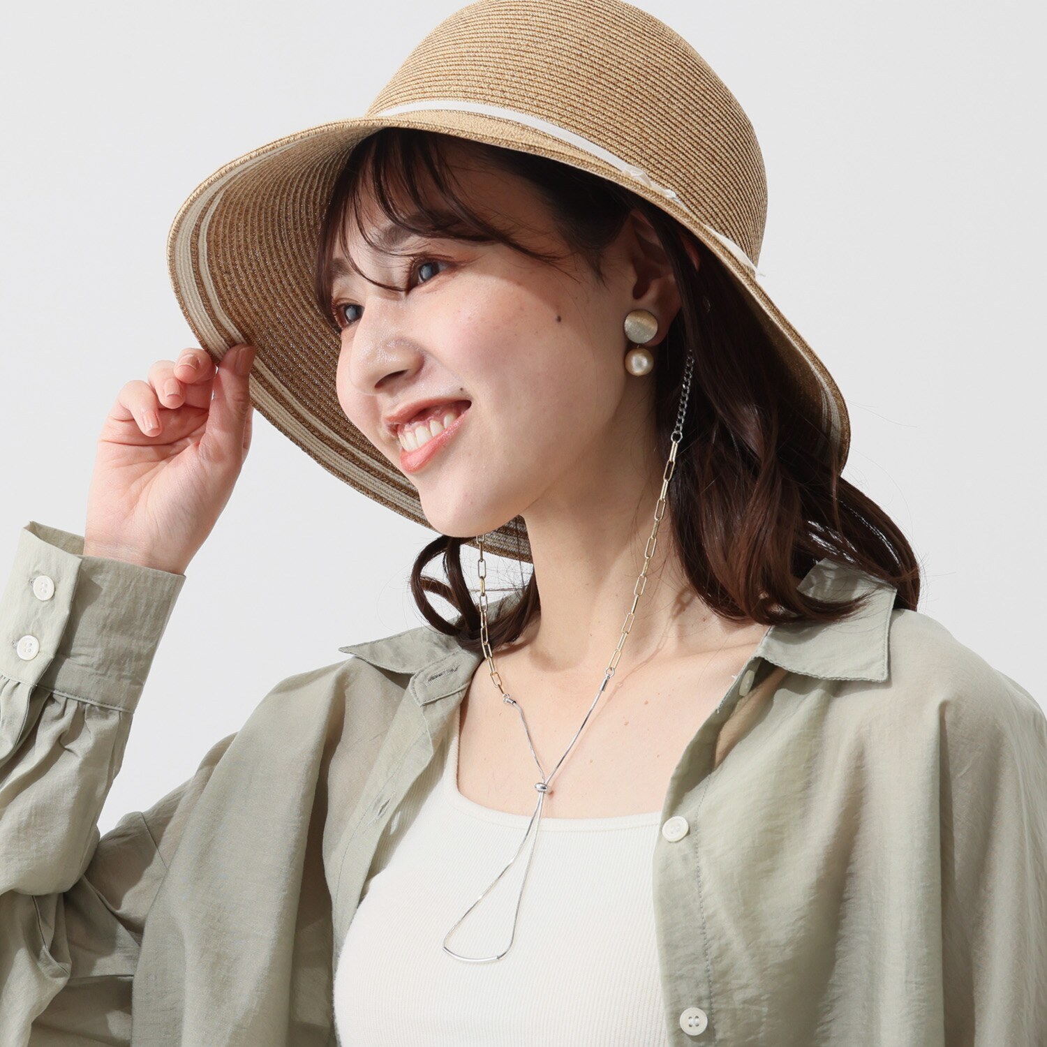 アウレリア 日本製  チェーン ２ウェイハットクリップ