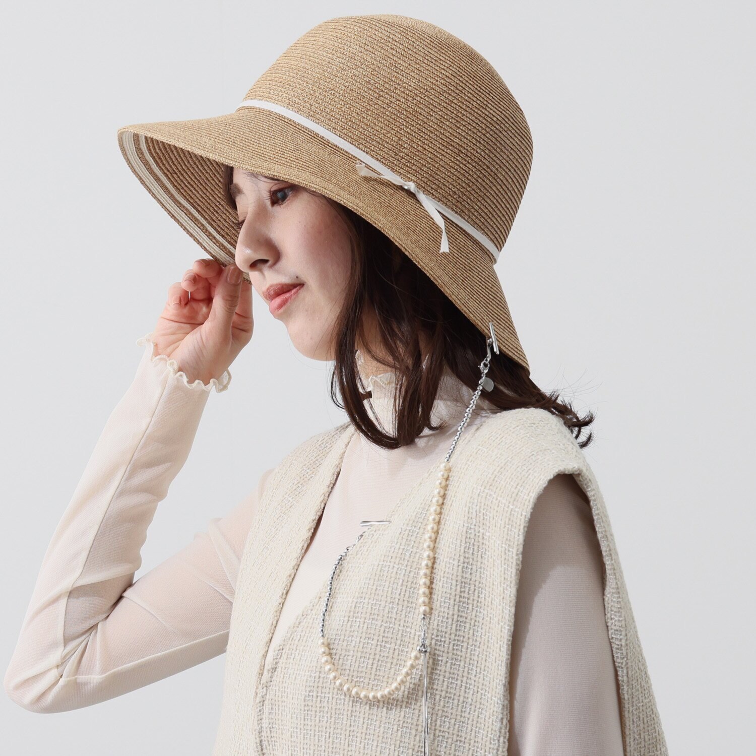 アウレリア 日本製 コットンパール ２ウェイハットクリップ