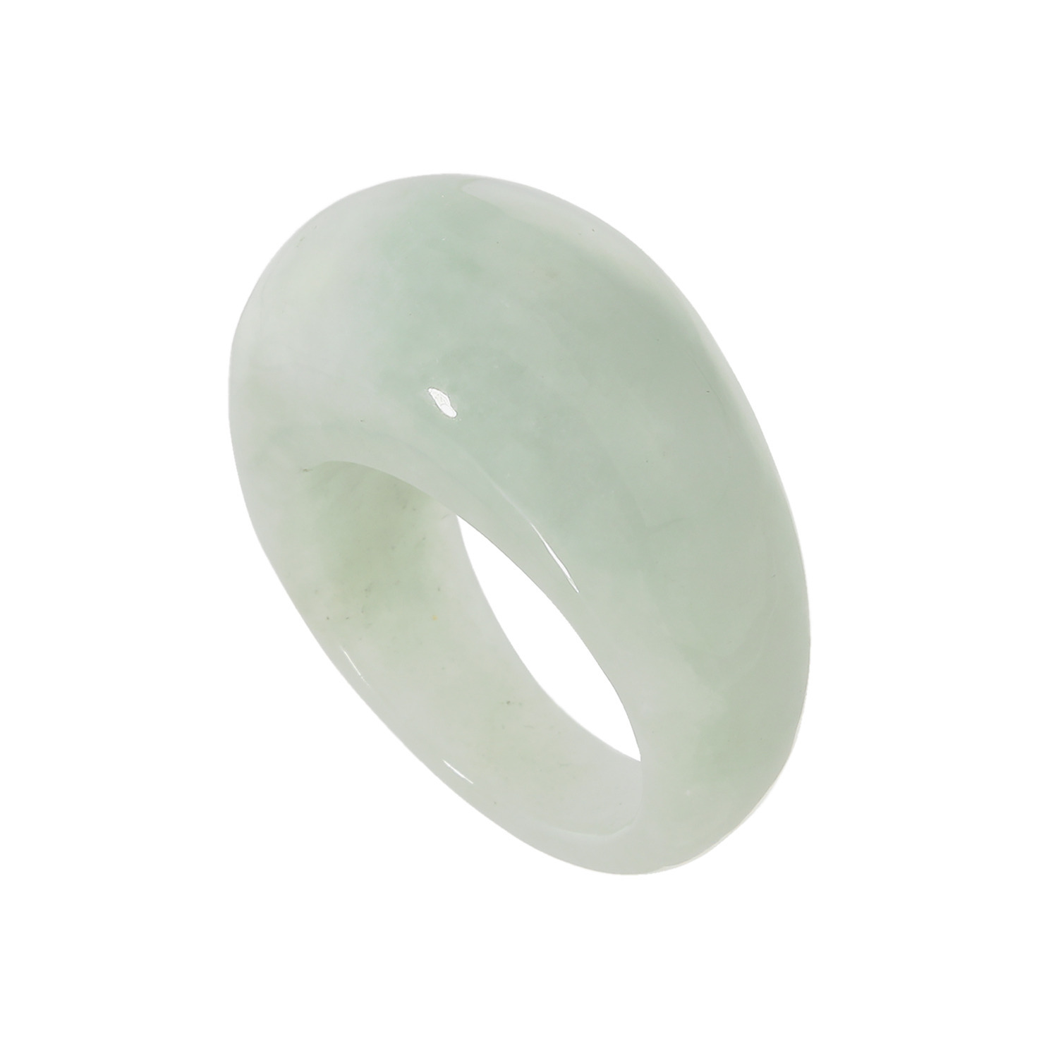 マスターストーン 無着色本翡翠 くり抜きリング