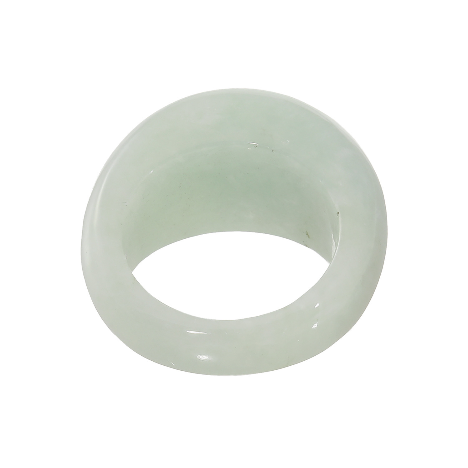 マスターストーン 無着色本翡翠 くり抜きリング