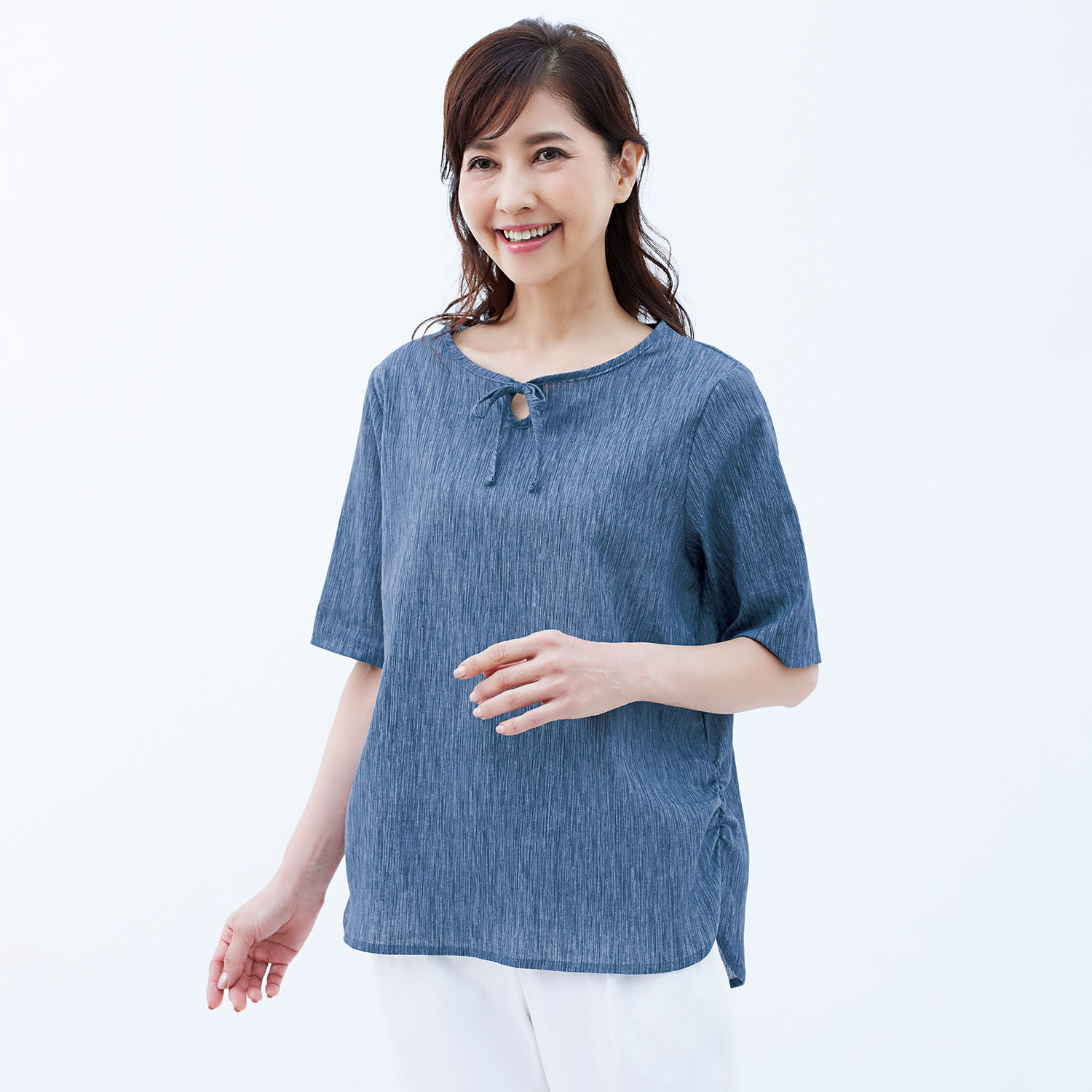 高島ちぢみ サラッと快適！ 涼感リラックスウェア トップス＆もんぺセット