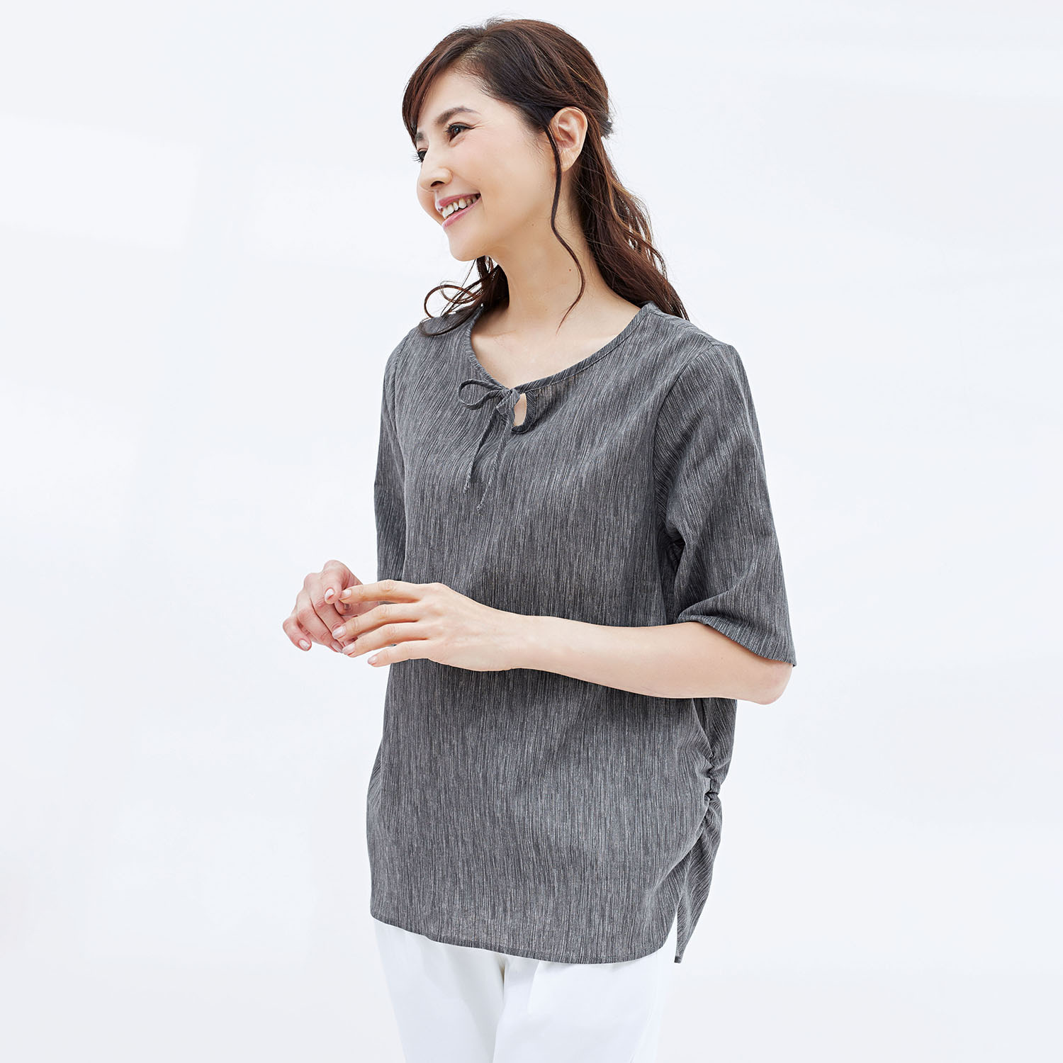 高島ちぢみ サラッと快適！ 涼感リラックスウェア トップス＆もんぺセット