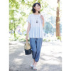 高島ちぢみ サラッと快適！ 涼感リラックスウェア トップス＆もんぺセット